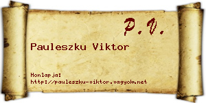 Pauleszku Viktor névjegykártya