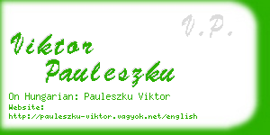 viktor pauleszku business card